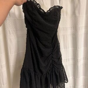Hello Molly Black Strapless Mini Party dress